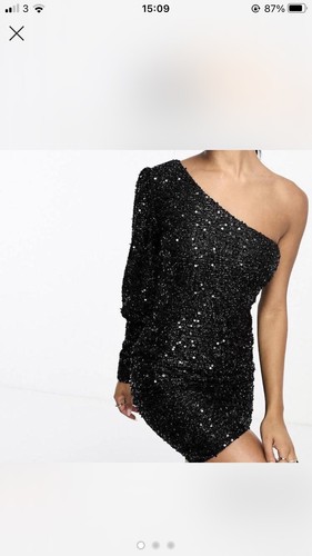 Black sequin mini dress - sequin,